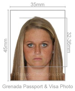Grenada Passport & Visa Photo requirement