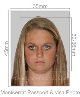 Montserrat Passport & Visa Photo requirement