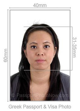 Greek Passport & Visa Photo requirement